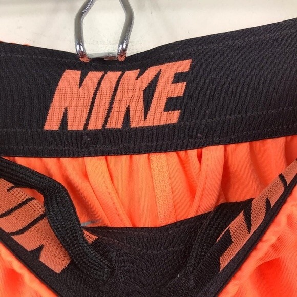 Nike Men's Basketball Shorts Digital Rain Embossed Active Gym Orange S 588581 - Picture 9 of 12